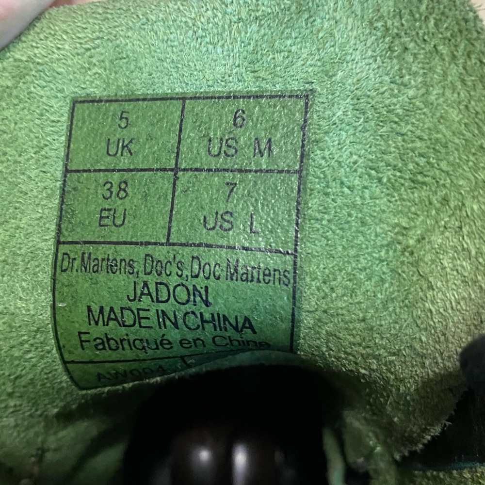 SOLD SOLD Dr Martens JADON w/green leather boots💚 - Picture 8 of 8